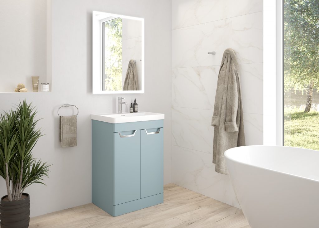 FREYA-60-Floor-Standing-2-door-morning-sky-blue-chrome