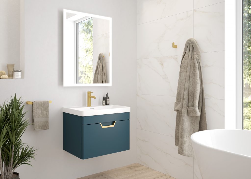 FREYA-60-single-drawer-Wall-Hung-ocean-blue-gold